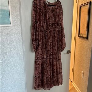 Dress Forum Red Ruffled Tiered Long Sleeve Sundress